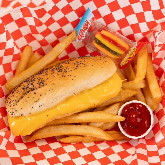 Kids American Cheese Sandwich.